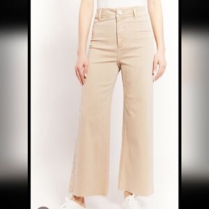 Oat New York High Rise Wide Leg Raw Hem "The Greer" Jeans Vtg Rose Pink NWT 4/27